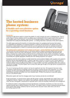 A hosted business phone system